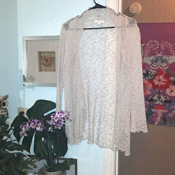 Roz&Ali m womens lightweight knit lace open cardigan, flowy 😊🌼 - Picture 1 of 9